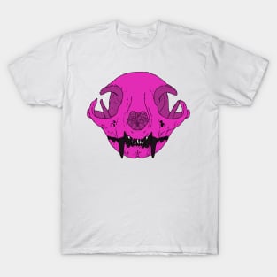 Cat Skull Pink T-Shirt